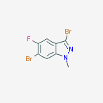 3,6-DIBROMO-5-FLUORO-1-METHYL-1H-INDAZOLE结构式