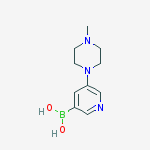 Structure of 5-(4-methylpiperazin-1-yl)pyridin-3-ylboronic acid