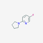 5-Fluoro-2-(pyrrolidin-1-yl)pyridine结构式