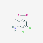 Structure of 2,3-dichloro-6-methyl-5-(trifluoromethyl)aniline