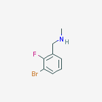 1-Bromo-2-fluoro-3-(methylaminomethyl)benzene结构式