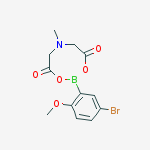Structure of 2-(5-BROMO-2-METHOXYPHENYL)-6-METHYL-1,3,6,2-DIOXAZABOROCANE-4,8-DIONE