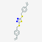 2,5-双[[(4-乙烯基苯基)甲硫基]]-1,3,4-噻二唑结构式