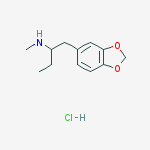 ((±))-N-Methyl-1-(3,4-methylenedioxyphenyl)-2-butylamine hydrochloride (MBDB)结构式