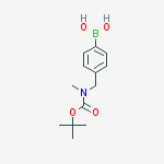 Structure of 4-((tert-butoxycarbonyl(Methyl)aMino)Methyl)phenylboronic acid