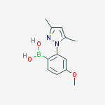 Structure of 2-(3,5-DIMETHYL-1H-PYRAZOL-1-YL)-4-METHOXYPHENYL]BORONIC ACID 95%