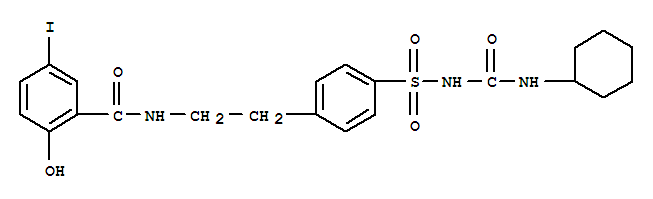 Structure of 5-iodo-2-hydroxyglyburide