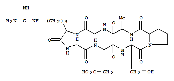 Structure of CYCLO(-GLY-ARG-GLY-ASP-SER-PRO-ALA)