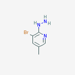 3-BROMO-2-HYDRAZINO-5-METHYLPYRIDINE结构式