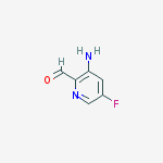 3-amino-5-fluoro-2-pyridinecarbaldehyde结构式
