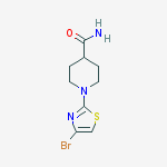 Structure of 1-(4-bromo-1,3-thiazol-2-yl)piperidine-4-carboxamide