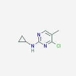Structure of (4-CHLORO-5-METHYL-PYRIMIDIN-2-YL)-CYCLOPROPYL-AMINE