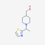 Chemical structure of [1-(1-Thiazol-2-yl-ethyl)-piperidin-4-yl]-Methanol