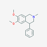 6,7-DIMETHOXY-2-METHYL-4-PHENYL-1,2,3,4-TETRAHYDRO-ISOQUINOLINE结构式