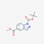 Structure of 1-O-tert-butyl 5-O-methyl indazole-1,5-dicarboxylate