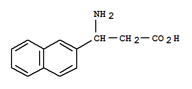 DL-3-氨基-3-(2-萘基)丙酸结构式