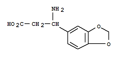 3-氨基-3-苯并[1,3]二氧戊环-5-基丙酸结构式