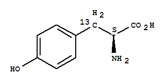 L-4-羟基苯基丙氨酸-3-13C结构式