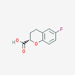 Structure of 2H-1-Benzopyran-2-carboxylic acid, 6-fluoro-3,4-dihydro-, (2S)-