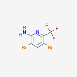 2-Amino-3,5-dibromo-6-trifluoropyridine结构式