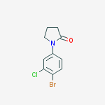 1-(4-Bromo-3-chlorophenyl)pyrrolidin-2-one结构式