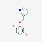 3-(5-Bromo-2-chlorophenoxy)methylpyridine结构式