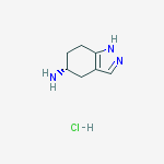 (R)-5-Amino-4,5,6,7-tetrahydro-1H-indazole HCl结构式