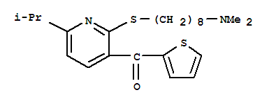 Structure of [2-[[8-(DIMETHYLAMINO)OCTYL]THIO]-6-(1-METHYLETHYL)-3-PYRIDINYL]-2-THIENYLMETHANONE OXALATE