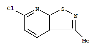 6-氯-3-甲基异噻唑并[5,4-B]吡啶结构式