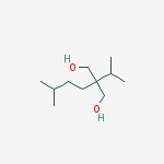 Structure of 1,3-Propanediol, 2-(3-methylbutyl)-2-(1-methylethyl)-