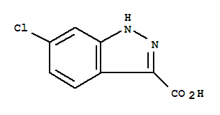 6-氯-1H-吲唑-3-甲酸结构式
