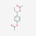 Structure of Benzenemethanol, 4-(acetyloxy)-a-ethyl-, acetate