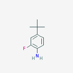 Structure of Benzenamine, 4-(1,1-dimethylethyl)-2-fluoro-