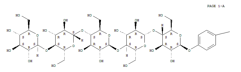 Structure of P-NITROPHENYL BETA-D-CELLOPENTAOSIDE