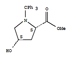 Structure of TRANS-4-HYDROXY-N-TRIPHENYLMETHYL-L-PROLINE METHYL ESTER