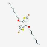 2,6-Dibromo-4,8-bis(octyloxy)benzo[1,2-b:4,5-b']dithiophene结构式
