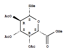 Structure of METHYL 2,3,4-TRI-O-ACETYL-BETA-D-THIOGALACTOPYRANOSIDURONIC ACID METHYL ESTER