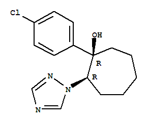 4-chlorophenyl-2-(1H-1,2,4-triazol-yl)cycloheptanol结构式