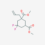 Structure of diMethyl 1-allyl-5,5-difluorocyclohexane-1,3-dicarboxylate