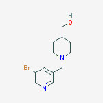 Structure of (1-((5-bromopyridin-3-yl)methyl)piperidin-4-yl)methanol