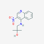 Structure of 2-Propanol, 2-methyl-1-[(3-nitro-4-quinolinyl)amino]-