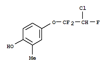 Structure of 4-(2-CHLORO-1,1,2-TRIFLUOROETHOXY)-2-METHYL-PHENOL