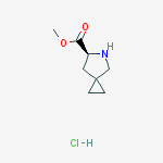 METHYL (6S)-5-AZASPIRO[2.4]HEPTANE-6-CARBOXYLATE HYDROCHLORIDE结构式