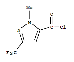 Structure of 1H-Pyrazole-5-carbonylchloride, 1-methyl-3-(trifluoromethyl)-