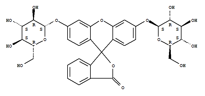 荧光素 二-Β-D-吡喃葡萄糖苷结构式