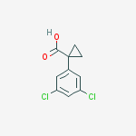 1-(3,5-dichlorophenyl)Cyclopropanecarboxylic acid结构式