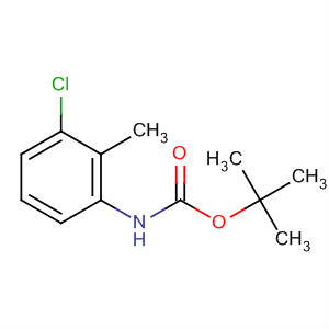 Structure of Carbamic acid, (3-chloro-2-methylphenyl)-, 1,1-dimethylethyl ester