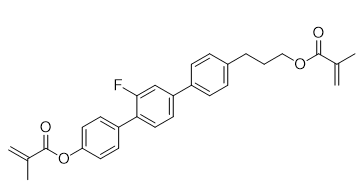 Structure of 2'-fluoro-4''-(3-(methacryloyloxy)propyl)-[1,1':4',1''-terphenyl]-4-yl methacrylate
