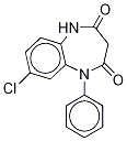 Structure of N-DesMethyl ClobazaM-d5