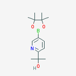 Structure of 2-[5-(4,4,5,5-tetramethyl-1,3,2-dioxaborolan-2-yl)pyridin-2-yl]propan-2-ol